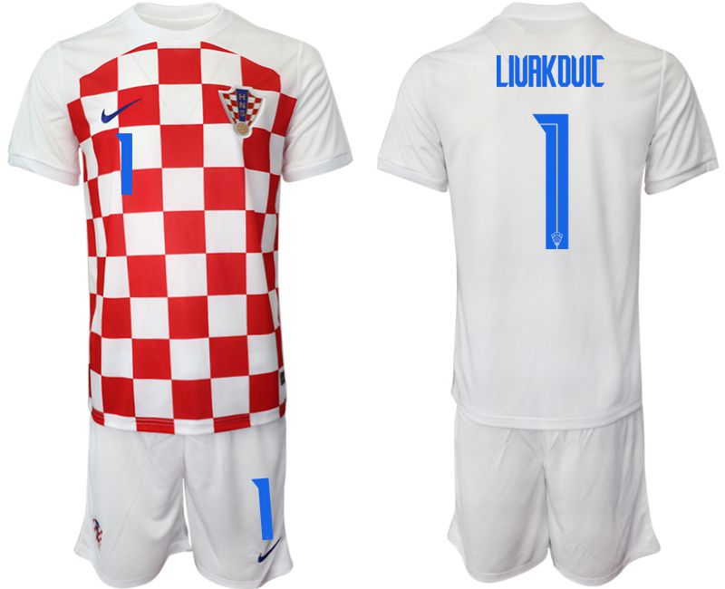 Cheap Men 2022 World Cup National Team Croatia home white 1 Soccer Jersey